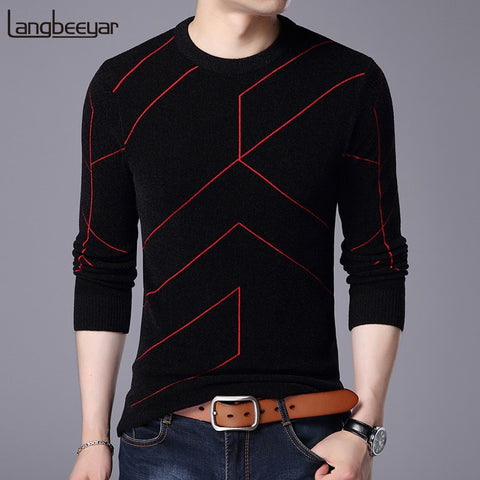 2020 New Autumn Winter Fashion Brand Clothing Pullover Mens Sweaters O Neck Slim Fit Breathable Solid Color Sweaters For Men