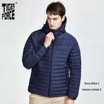 TIGER FORCE 2020 new arrival men striped jackets with pockets high quality removing hood warm coat outerwear zippers parka 50629