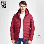 TIGER FORCE 2020 new arrival men striped jackets with pockets high quality removing hood warm coat outerwear zippers parka 50629
