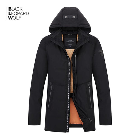 Blackleopardwolf 2019 new arrival winter jacket men thick cotton high quality classic style top balck color down jacket men B992