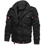 Thick Warm Mens Parka Jacket Winter Fleece Multi-pocket Casual Tactical Army Jacket Men Plus Size 4XL Hooded jaquetas masculina