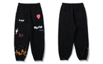 GONTHWID Fire Flame Cactus Print Fleece Sweatpants Streetwear Hip Hop Casual Loose Jogger Sweat Pants Men 2020 Harajuku Trousers