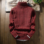 2020 New Men's Thick Turtleneck Sweater Pullovers Male Autumn Winter Solid Color High Neck Knitted Sweaters Knitwear M-3XL